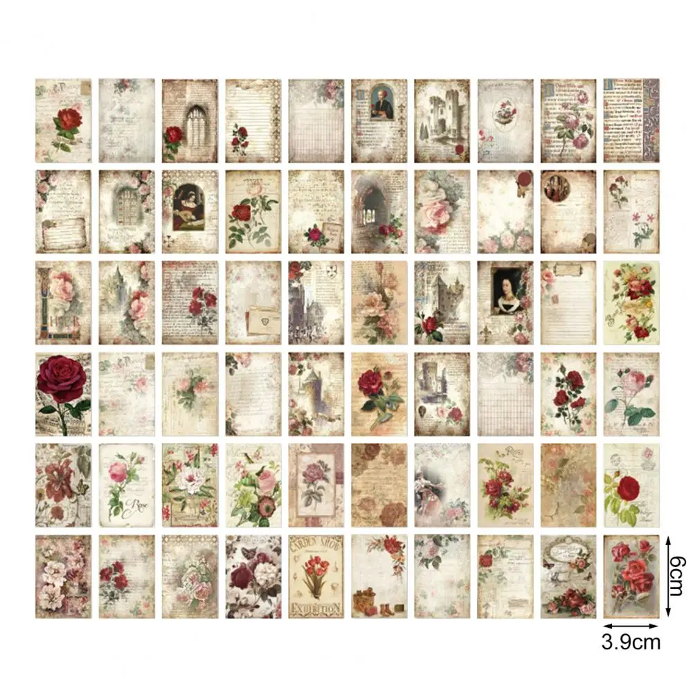 Livro de Patch de flor botânica vintage, Scrapbooking Handbook Material, Padrões ricos, Estética, Diário Kawaii Scrapbook