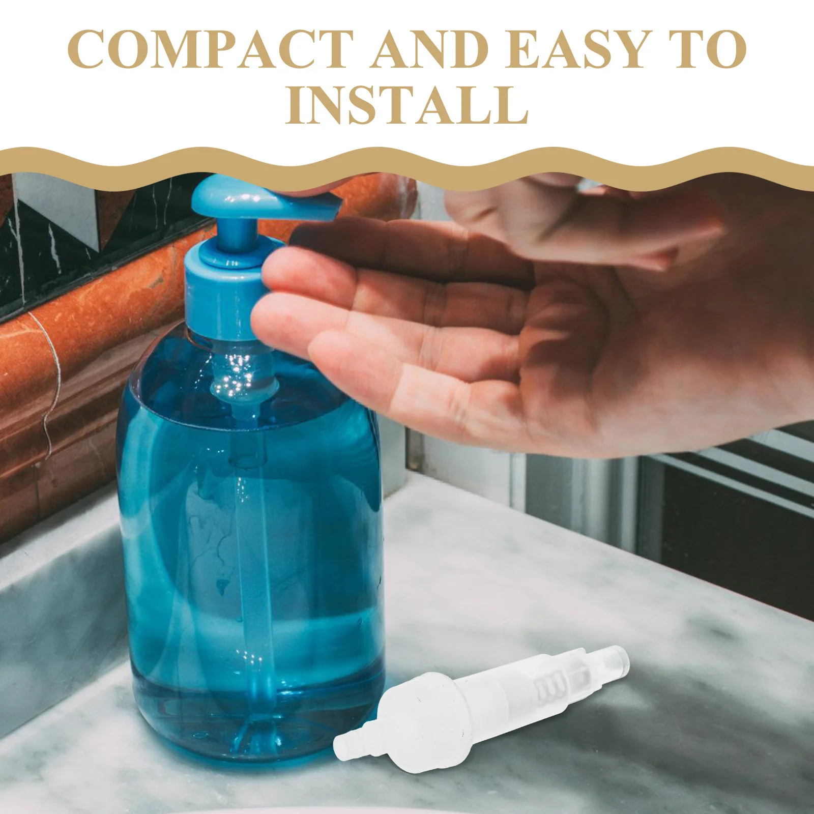 4 قطعة مضخة توزيع للصابون السائل شامبو مكيف إعادة الملء جرة بالوعة المطبخ الحمام تسرب برهان قفل آمن #3