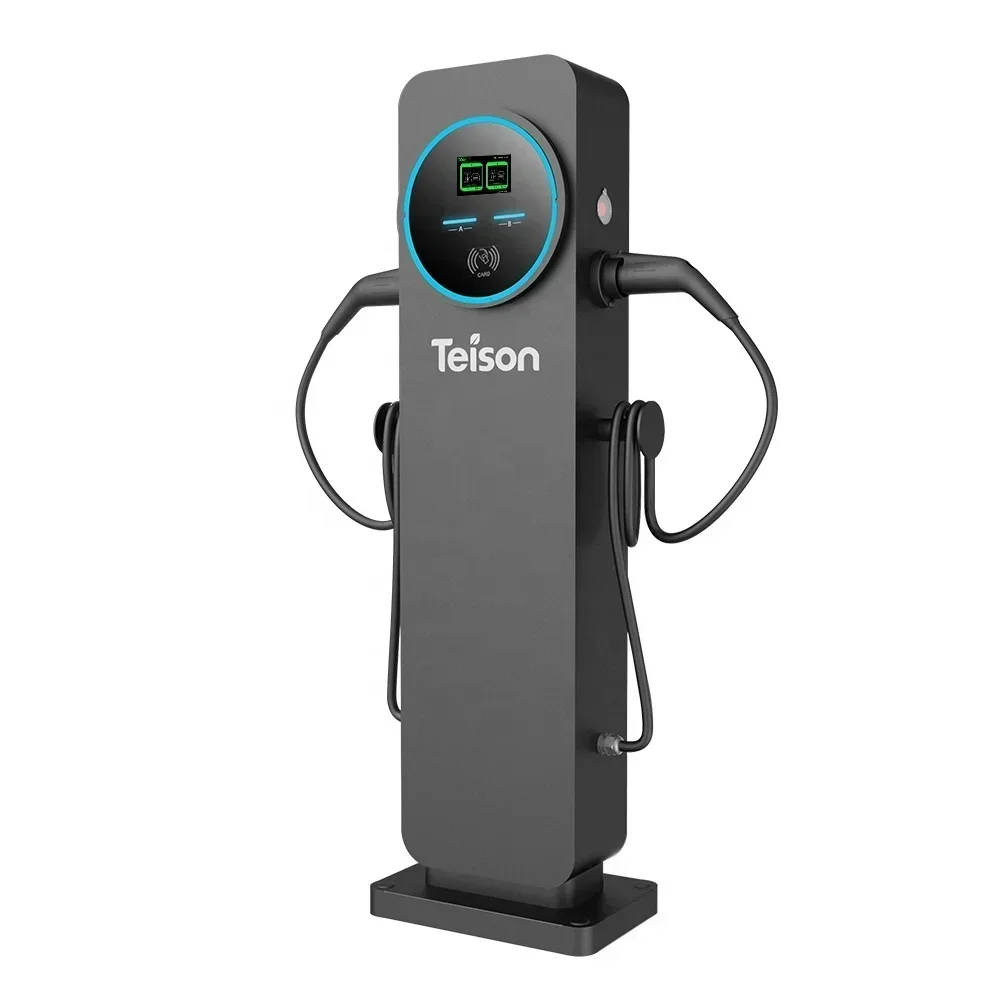 Dual 22kw Type1 Type2 Floor Stand Commerical EV Charger Electric Car Ocpp Charging Pile