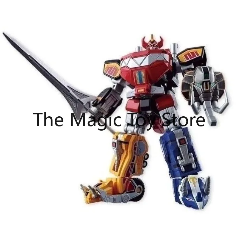 Bandai SMP Shokugan Mighty Morphin Power Rangers Megazord Regular Color Version Non-Clear Plastic Collectible Model Figure Toy
