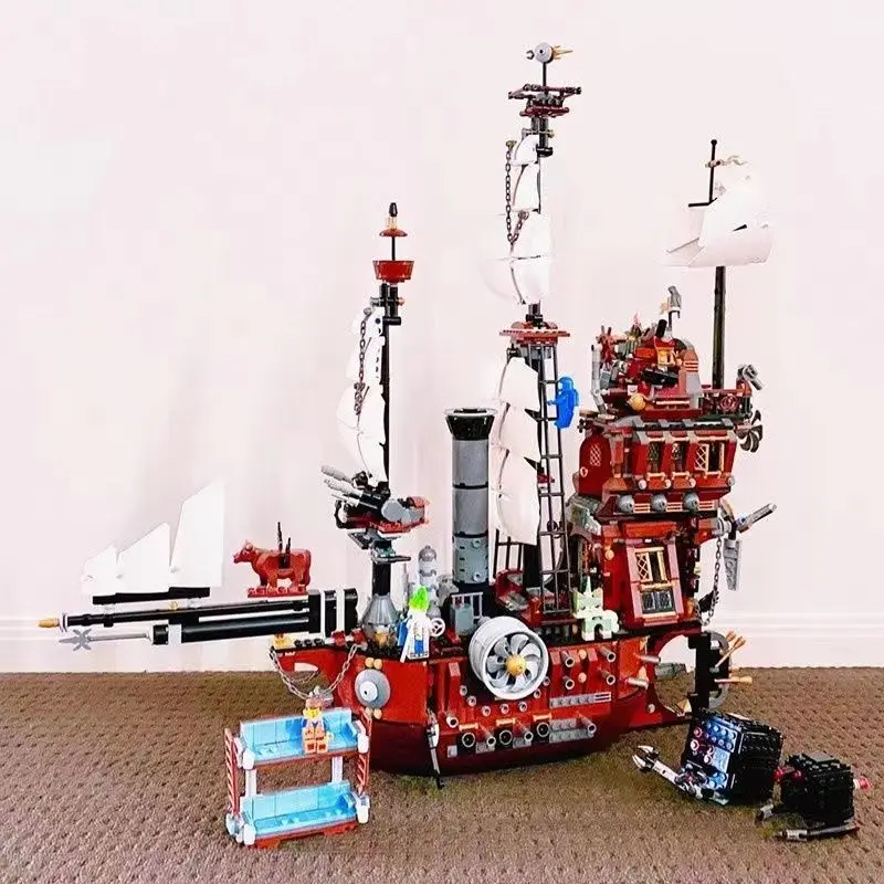 2741PCS Technical Pirate Ship Building Block Warship Sailboat Caribbean Adventure Barracuda Bay 70810 Model Brick Toy Kid Adult