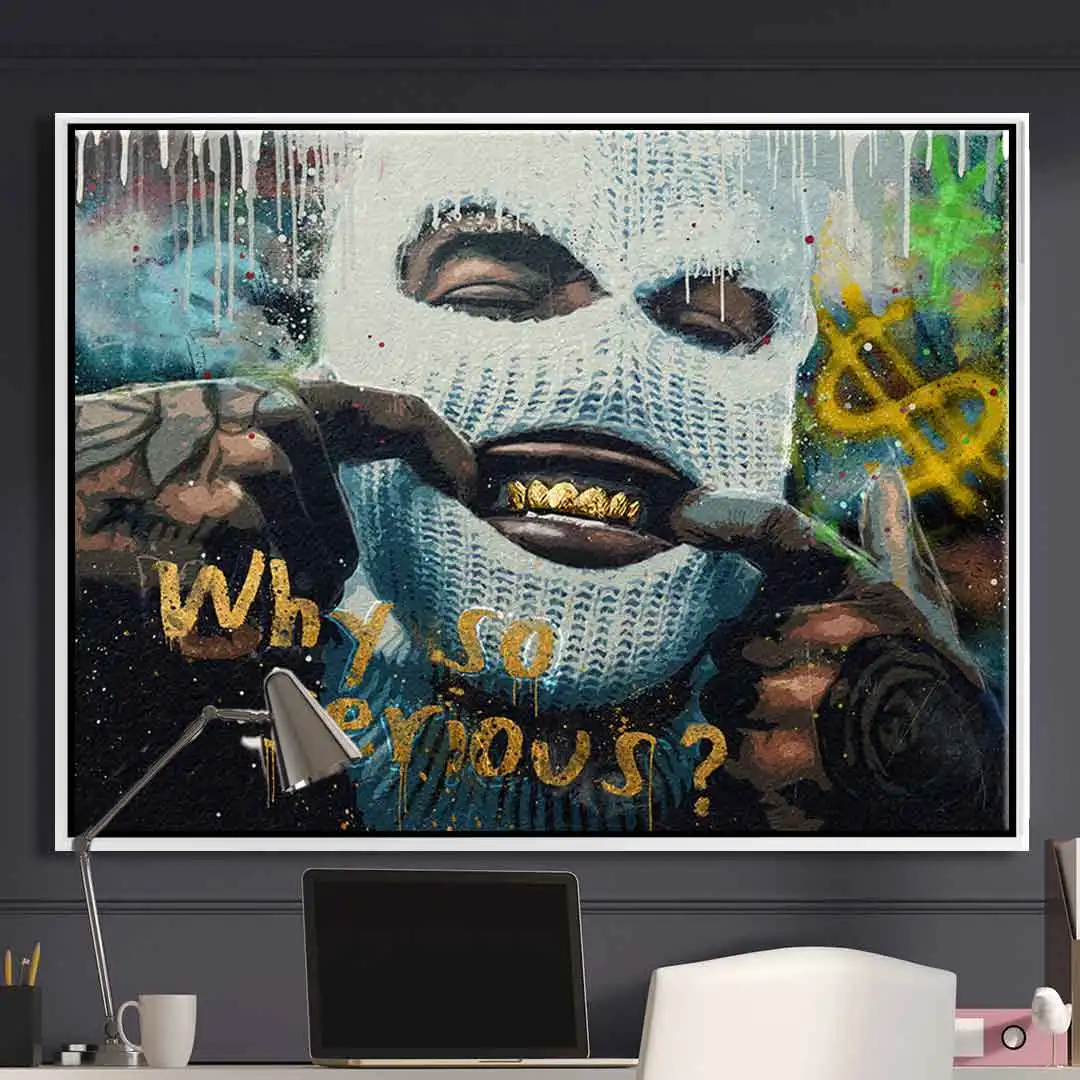 Bad Guy Pop Art Modern Canvas Painting Why Are You So Serious Poster Print Home Decor Wall Art Picture For Living Room Frameless