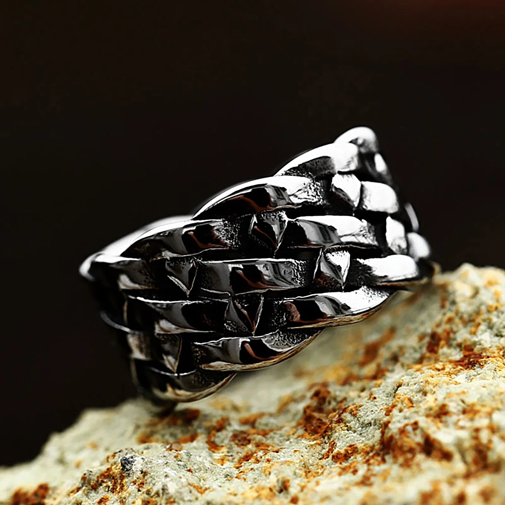 Retro Viking Stainless Steel Celtics Knot Ring Men Women Nordic Simple Love Intertwined Rings Punk Fashion Jewelry Gifts