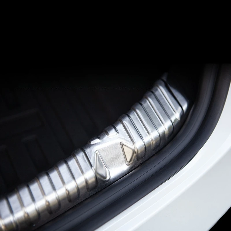 Per Tesla Model 3 Highland Baule Davanzale Piastra In Acciaio Inox Paraurti Posteriore Guard Piatto Dello Scuff Protezione Interni Accessorio di Aggiornamento