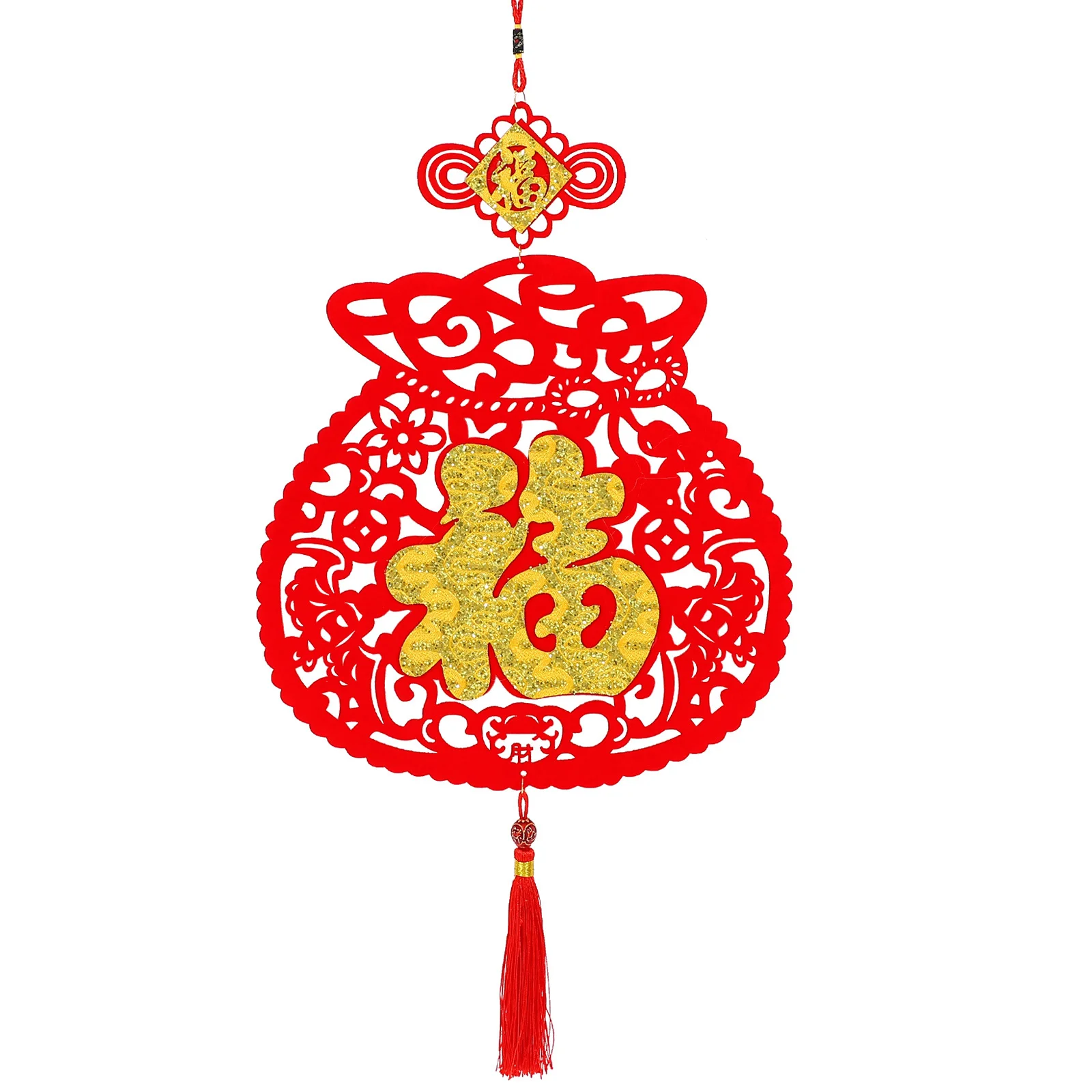 

1Pcs Lucky Fu Character Hanging Pendant Chinese New Year Felt Festival Decoration Home Party Spring Festival Ornament