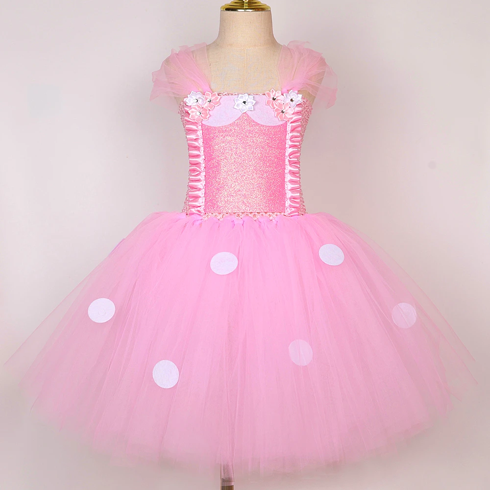 Baby Pink Minnie Costumes for Girls Birthday Party Ballet Tutus Kids Christmas Halloween Dresses Princess Cartoon Animal Outfit