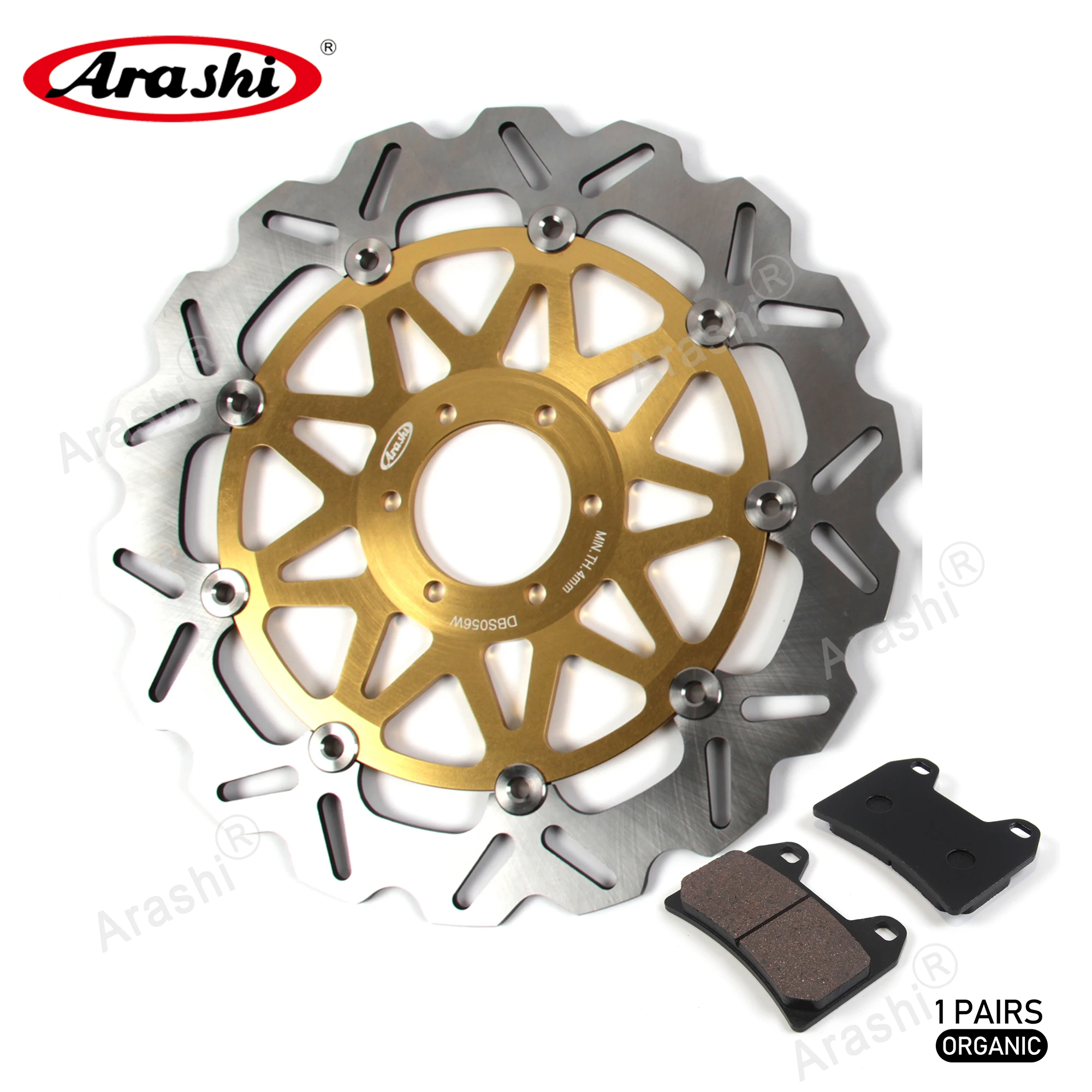 ARASHI For DUCATI MONSTER 400 CNC Motorcycle  Front Brake Rotors Brake Disc Pads 2001 2002 2003 2004 /  MONSTER 600 2000 2001