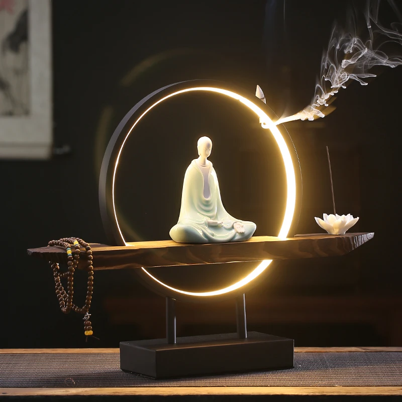 Modern Creative Incense Burner Backflow Waterfall Incense Burner Living Room Decoration Quemador De Incienso Spiritual Decor