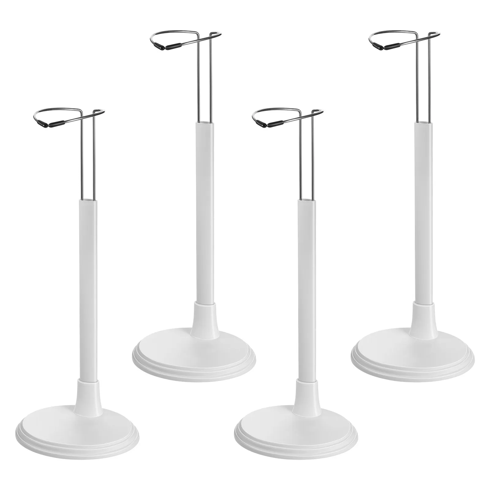 

4Pcs Display Stand for Bears Creative Compact Support Rack Portable Figure Holder Space Saving Room Organization White
