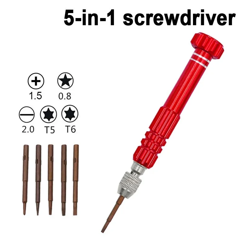 

5 in 1 Multi-Function Screwdriver Set Mobile Phone Watch Glasses Disassembly Notebook Repair Tools Repair Accessory Ezarc Y