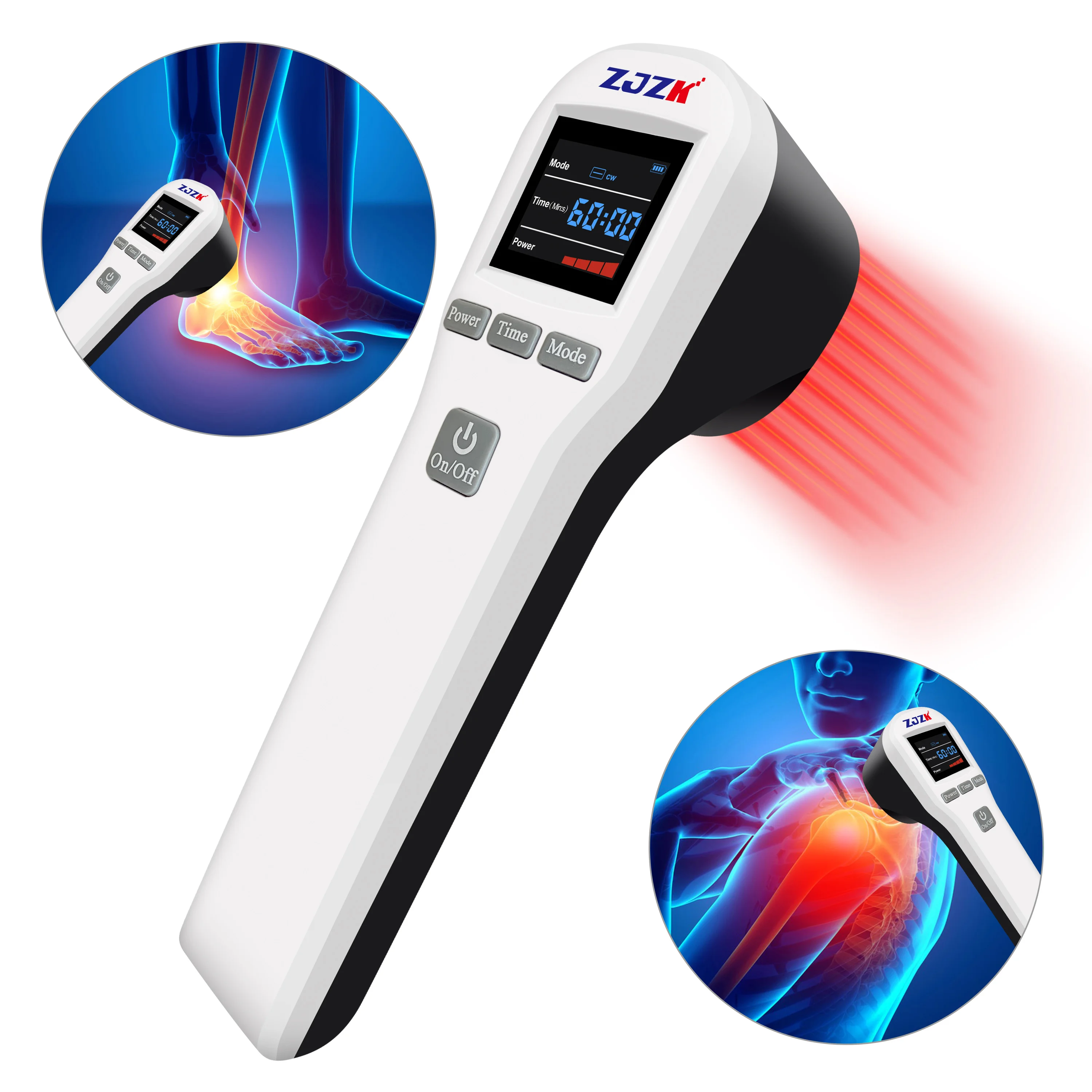 

ZJZK Laser Treatment Class 4 Red Laser Therapy 650nm 809nm Low Level Laser Therapy For Peripheral Neuropathy Ligament Strain