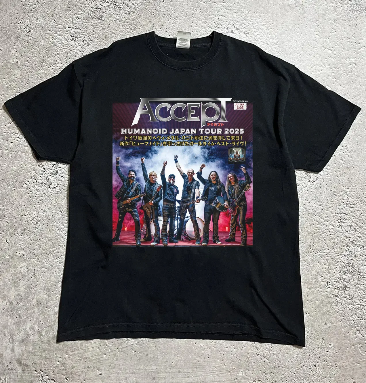 NEW ACCEPT Band JAPAN Tour 2025 Shirt Black All Size AR1319