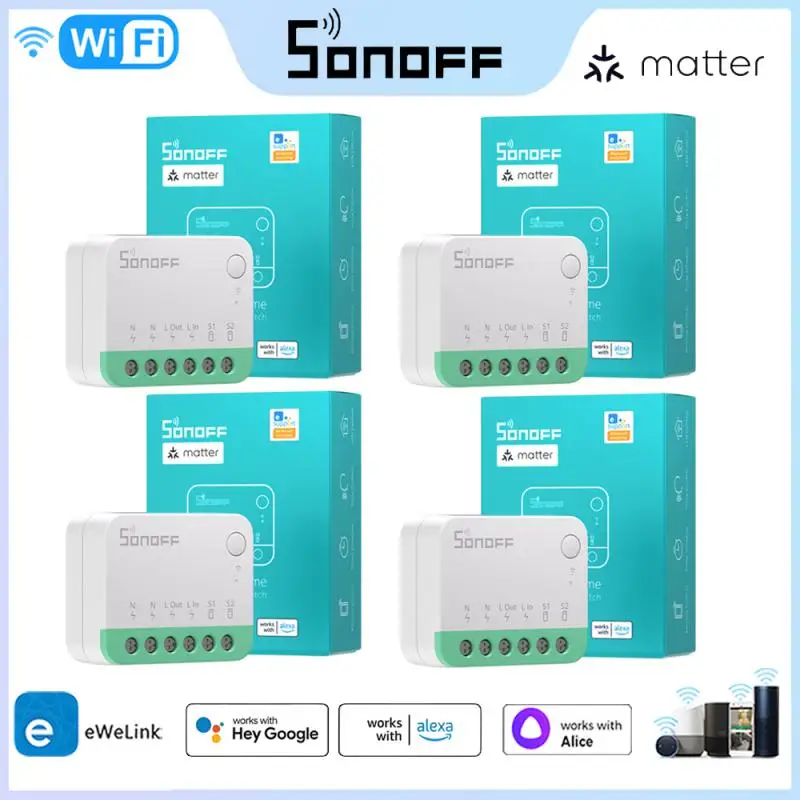 

SONOFF MINIR4M MINI Extreme WiFi Smart Home Switch Detach Relay Module Matter Via EWeLink APP Voice Control Alexa Google Home