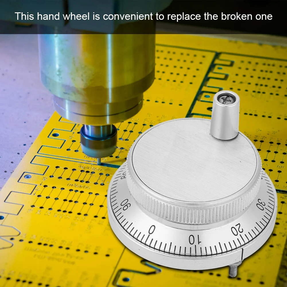 5V 60mm Diameter 4 Terminal Manual Pulse Generator CNC Electronic Handwheel with Handle CNC Handwheel CNC Electronic Handwheel