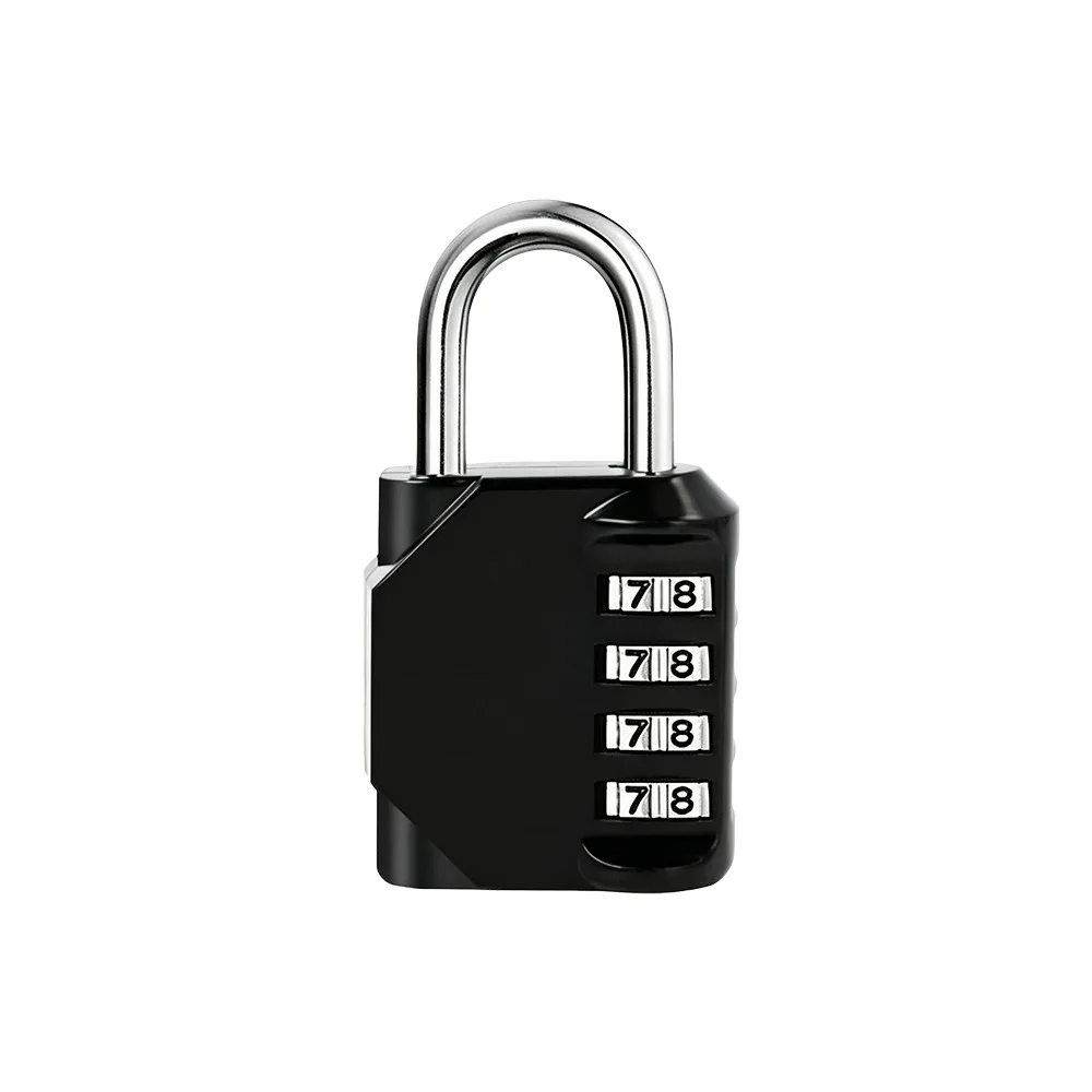 Portable 4 Digit Combo Lock Weatherproof Durable Gym Locker Lock Resettable Keyless Lock Toolbox