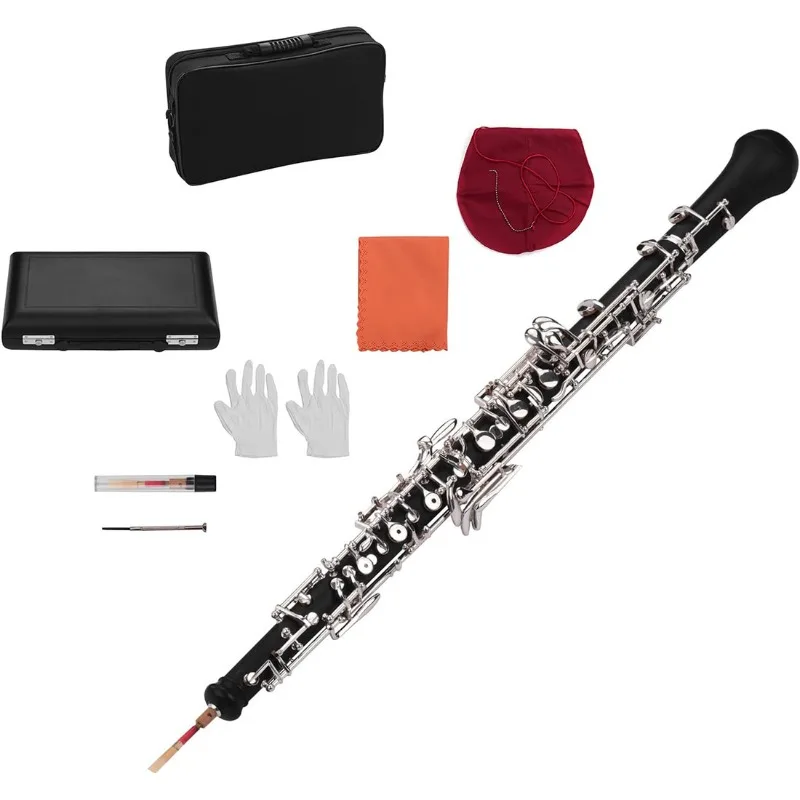 

22 keys oboe C key semi-automatic nickel-plated keys oboe performance grade beginner test woodwind instrument clarinet