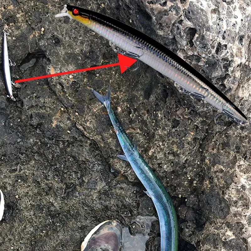 Minnow Fishing Lure Laser Hard Artificial Bait 18cm 24g 3D Eyes Sharp Hooks Sea Fishing Bait Colorful Crankbait Wobblers — zdjęcie 7