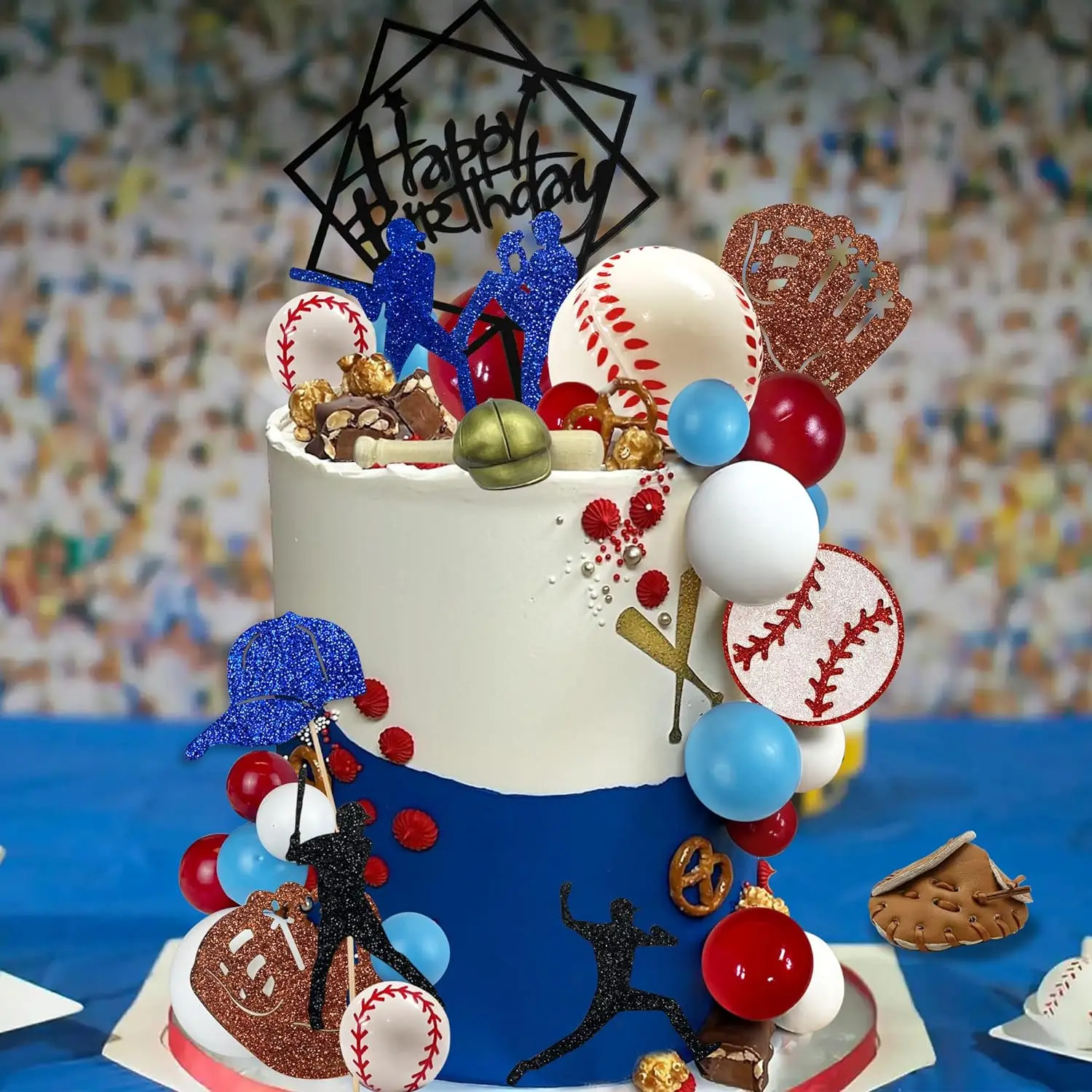 Sport Theme Baby Shower Baseball Cake Decorations Baseball Cake Topper Supplies  For Boys Men