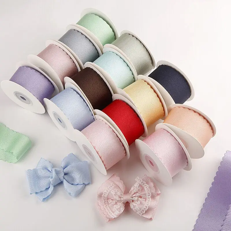 5 Yards 35MM High Quality Lace Ribbon DIY Handmade Material Grosgrain For Crafts Decoration Hair Bows Crafts Gifts fabric Belt