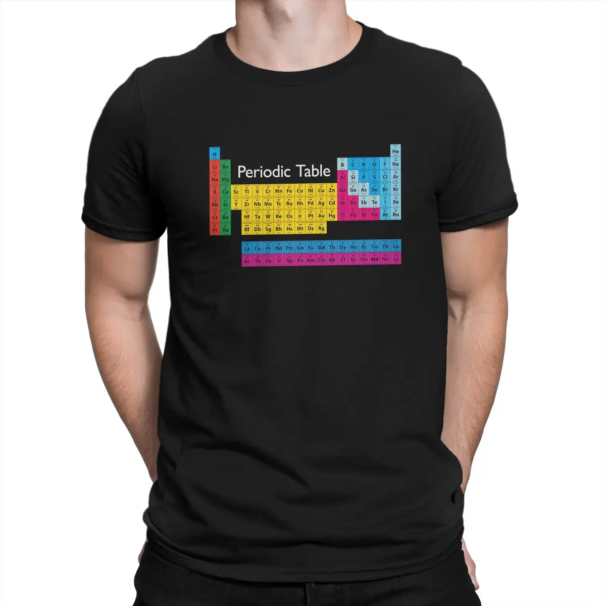 

Periodic Table Of Elements Classic Tshirt Homme Men's Streetwear Polyester T Shirt For Men