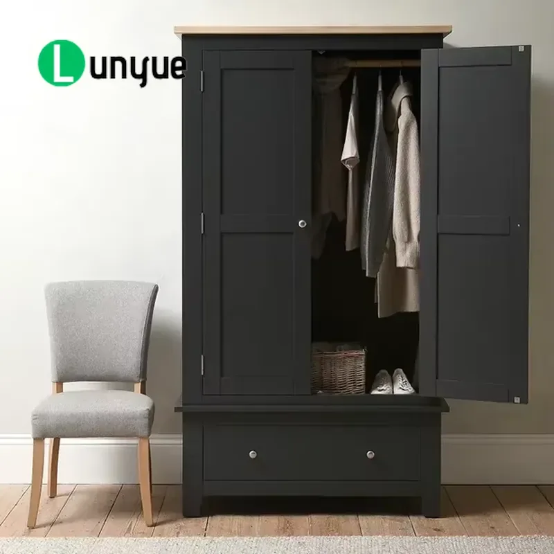 Modern Convertible Wooden Wardrobe Foldable Retractable MDF Free Standing Closet for Apartment Hospital Space Saving Storage