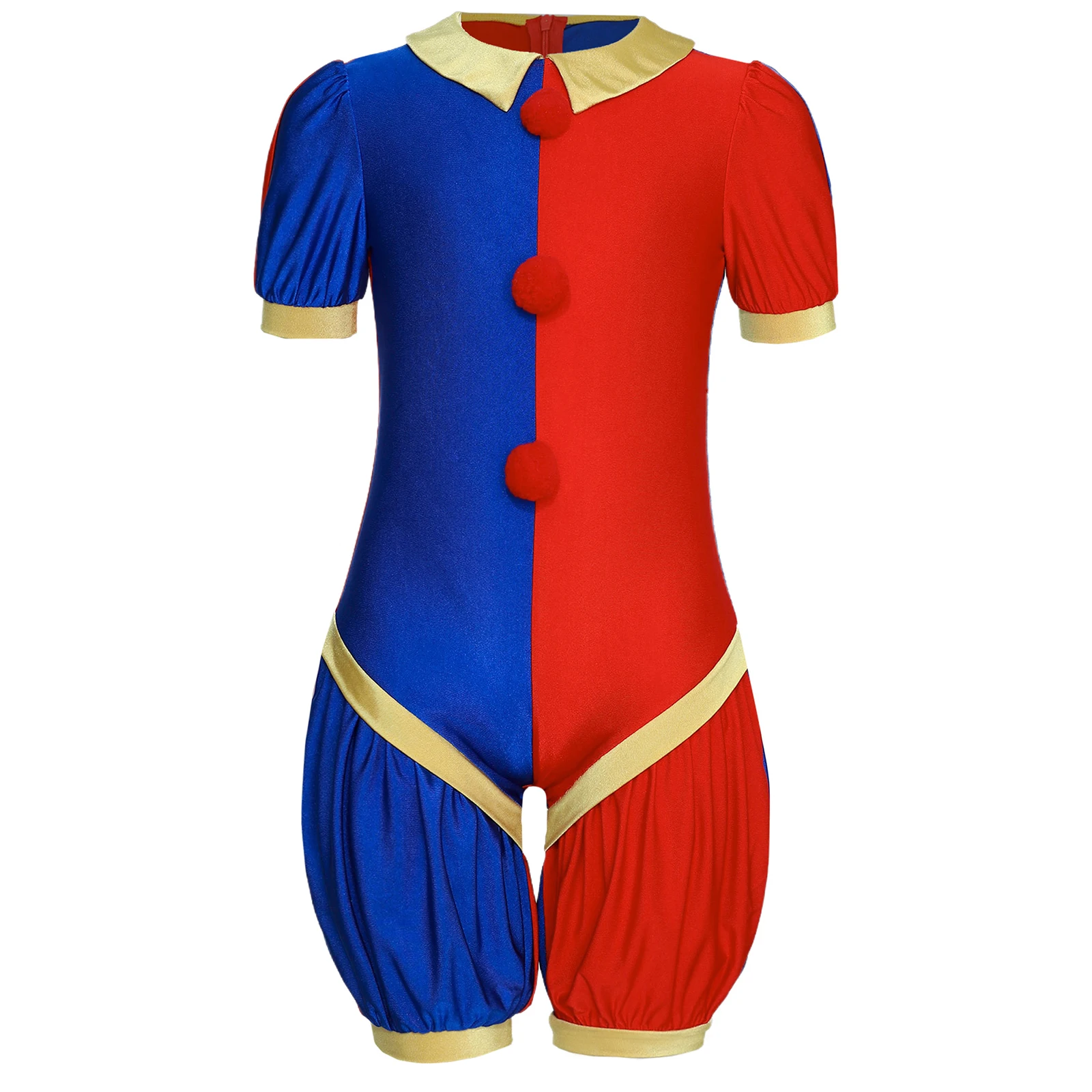 Unisex Kids Movie Clown Costume Jester Circus Cosplay Jumpsuit Romper for Halloween Theme Party Carnival Masquerade Dress Up