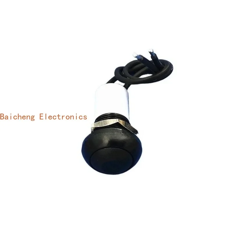 2PCS Waterproof and dustproof circular button with wire, normally open, press on switch to start, self resetting, no lock