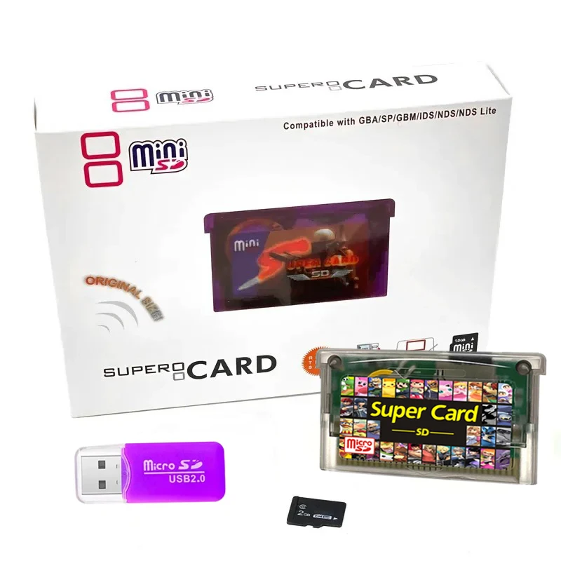 NEW Supercard GBA For GB/GBA/SP GBM Supercard Mini SD Card IDS NDS NDSL GBASP Adapter Game Cartridge