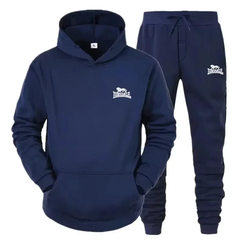 Conjunto Deportivo Unisex de 2 Piezas, Sudadera con Capucha de Manga Larga Suave y Cómoda, Pantalones de Jogging, Ropa Deportiva Informal de Otoño e Invierno, Conjunto de Chándal para Fitness