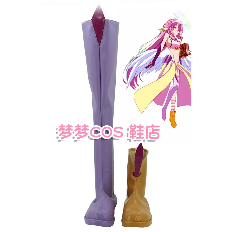 Jibril Cosplay Shoes Boots NO GAME NO LIFE Costume Boots Halloween Party Accessories Props Boots