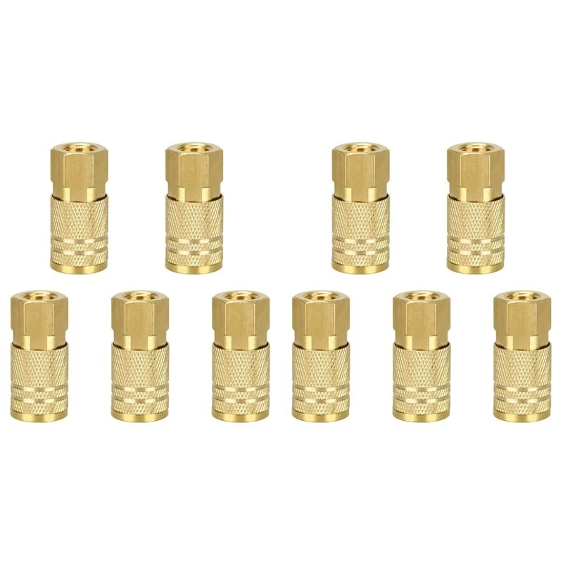 t19c-1-4-inch-npt-air-couplerindustrial-brass-air-hose-fittings10pcs-quick-connector-air-fittings-for-automotive-and-home
