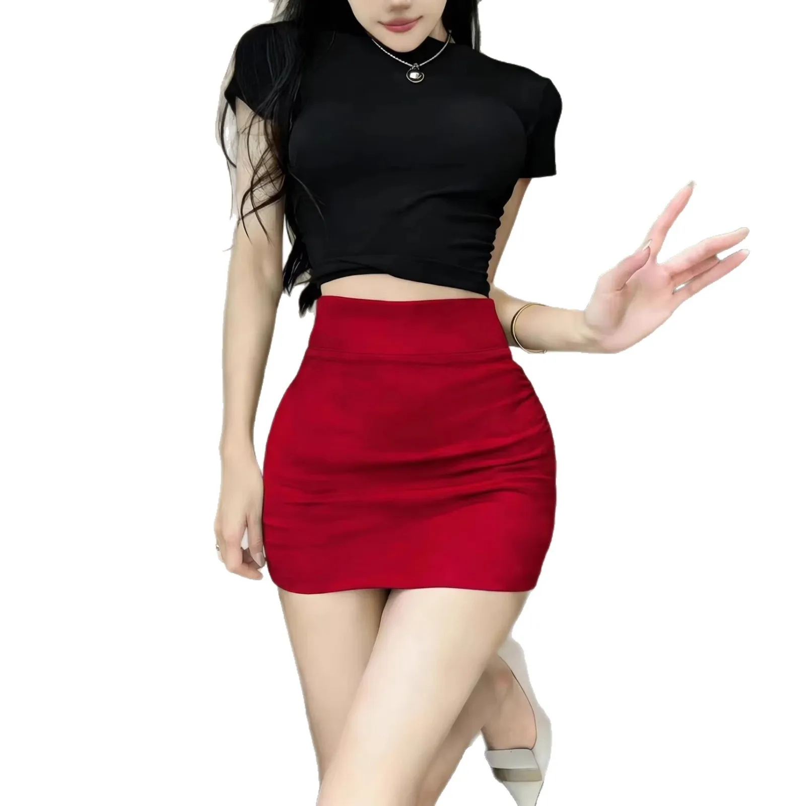 

Summer New Women's Slim-Fitting Hip Skirt, Sexy High-Elastic Slim Skirt, Anti-Light and No-Lining Skirt