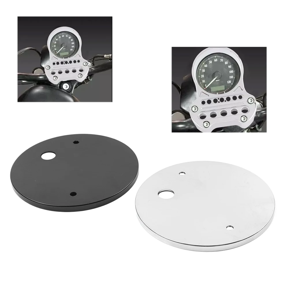 Motorcycle CNC Speedometer Relocation Instrument Base Cover For Harley Sportster XL1200 XL883 1995-up For Dyna Models 2006-up