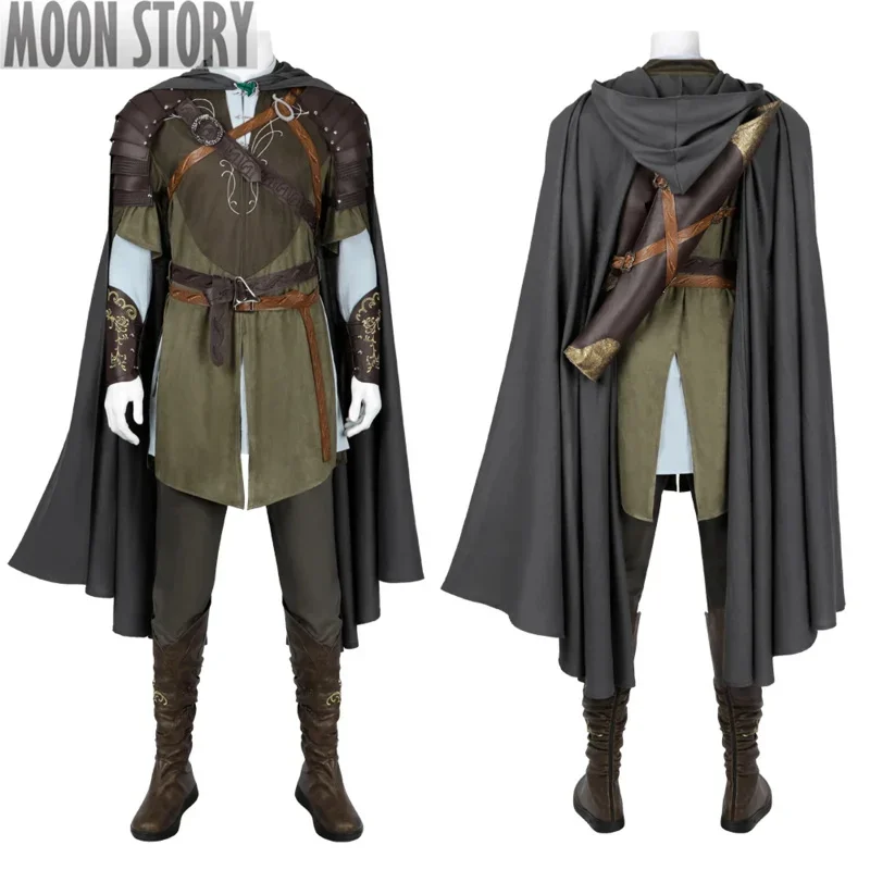 SN88 Lord of the Rings The Fellowship of the Ring Legolas Cosplay Costume The Elf Prince Full Set With Cloak%#2@