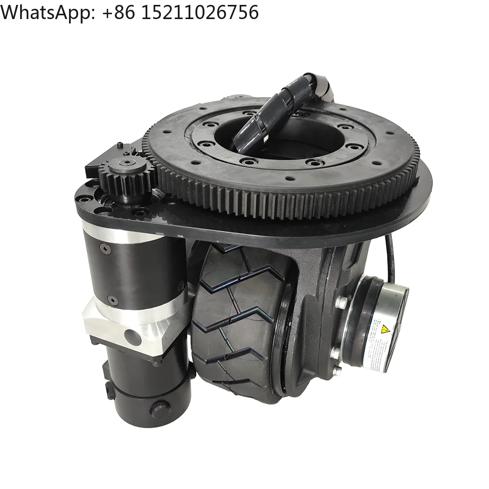 DC Motor Traction Wheel Electrical Drive agv Horizontal Steering Wheel Assembly with Knurled Design