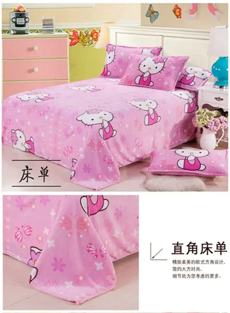 Sanrio hello kitty коралловое флисовое фланелевое одеяло с героями мультфильмов для студенток и девочек, полотенце с кондиционером, одеяло, одеяло