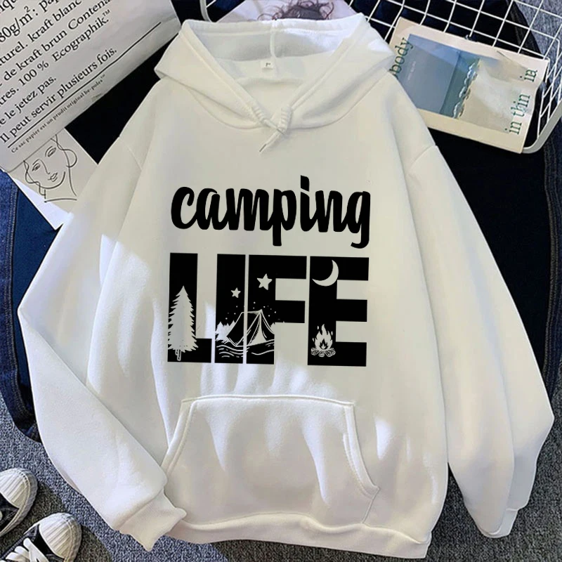 New Cartoon Happy Camper Hoodies Women Men Funny Harajuku Sweatshirts Unisex Tops(Ship in 48 hours)