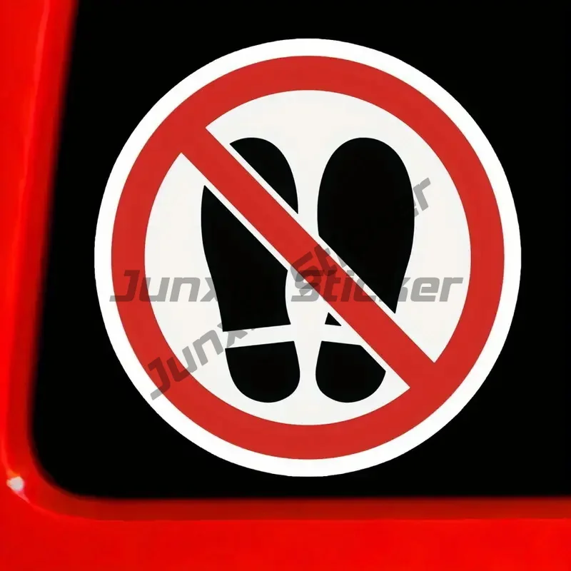 

No Shoes Allowed Waterproof Adhesive Sticker for Cars, Trucks, Motorcycles, Laptops, Windows, Glass, Walls