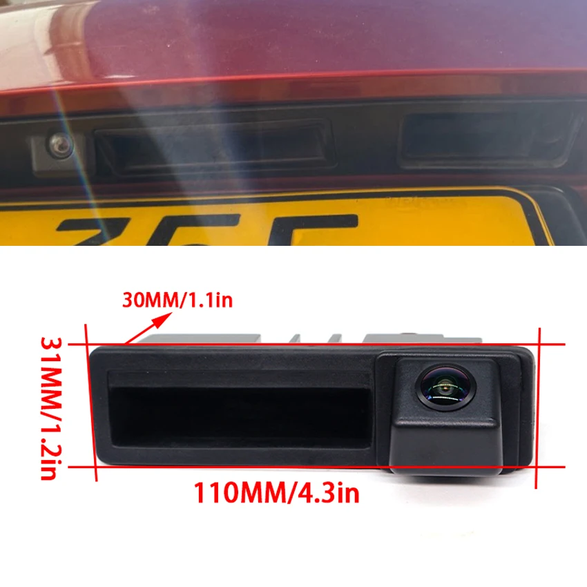 Car Rear View Trunk Handle Backup Reverse Camera Parking Camera For Audi A5 S5 RS5 Cabriolet B8 8T 2009~2017 Night Vision