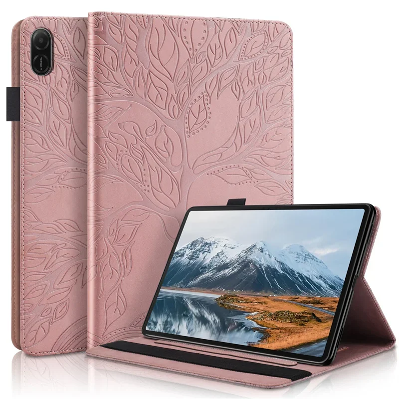 

Coque for Honor Pad X8a (2024) NDL-W09 11 inch Tablet Case Tree Embossed PU Leather Flip Cover Funda