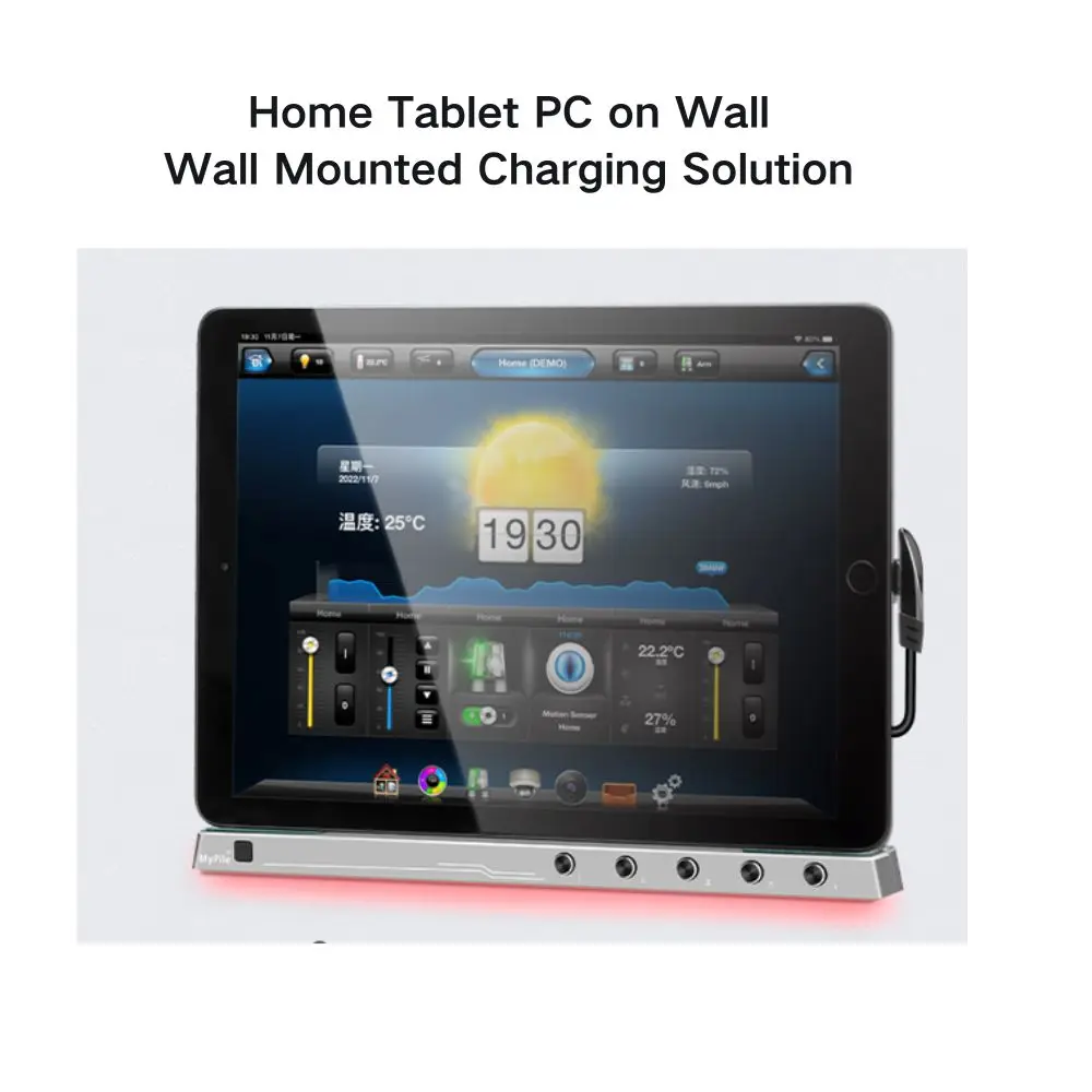 Home Tablet PC on Wall\Wall Mounted Charging Solution Smart home type magnetic wall mounted charging bracket\charging post