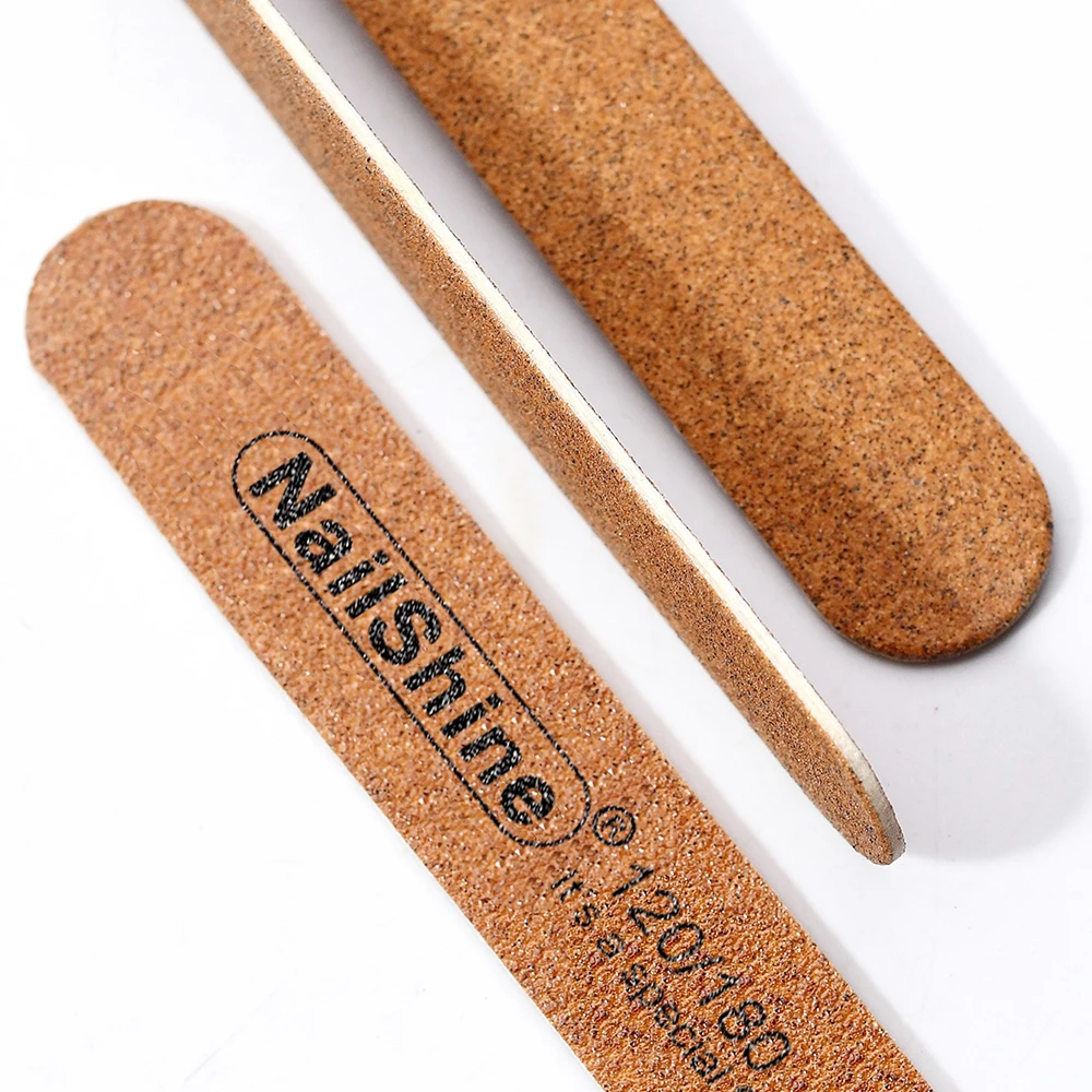 50Pcs Strong Thick Professional Nail File Wood Lime Unghie 120/180 Grit Brown Sandpaper Wooden Nails Files Set DIY Tool Manicure