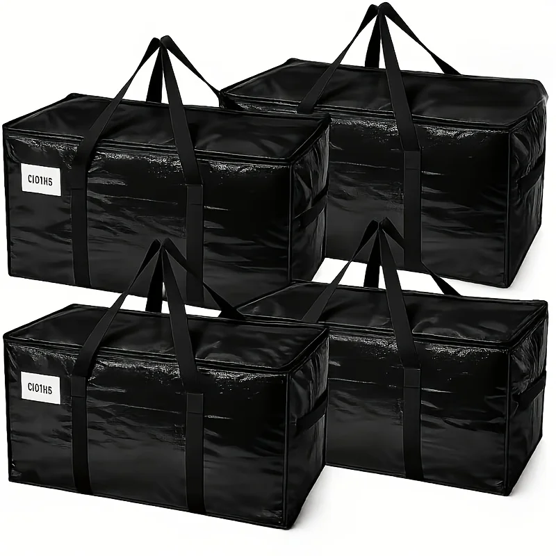 Under-Bed Storage Professional Moving Storage Bag System – Heavy-Duty Extra-Large Foldable Packing Set-4 pcs