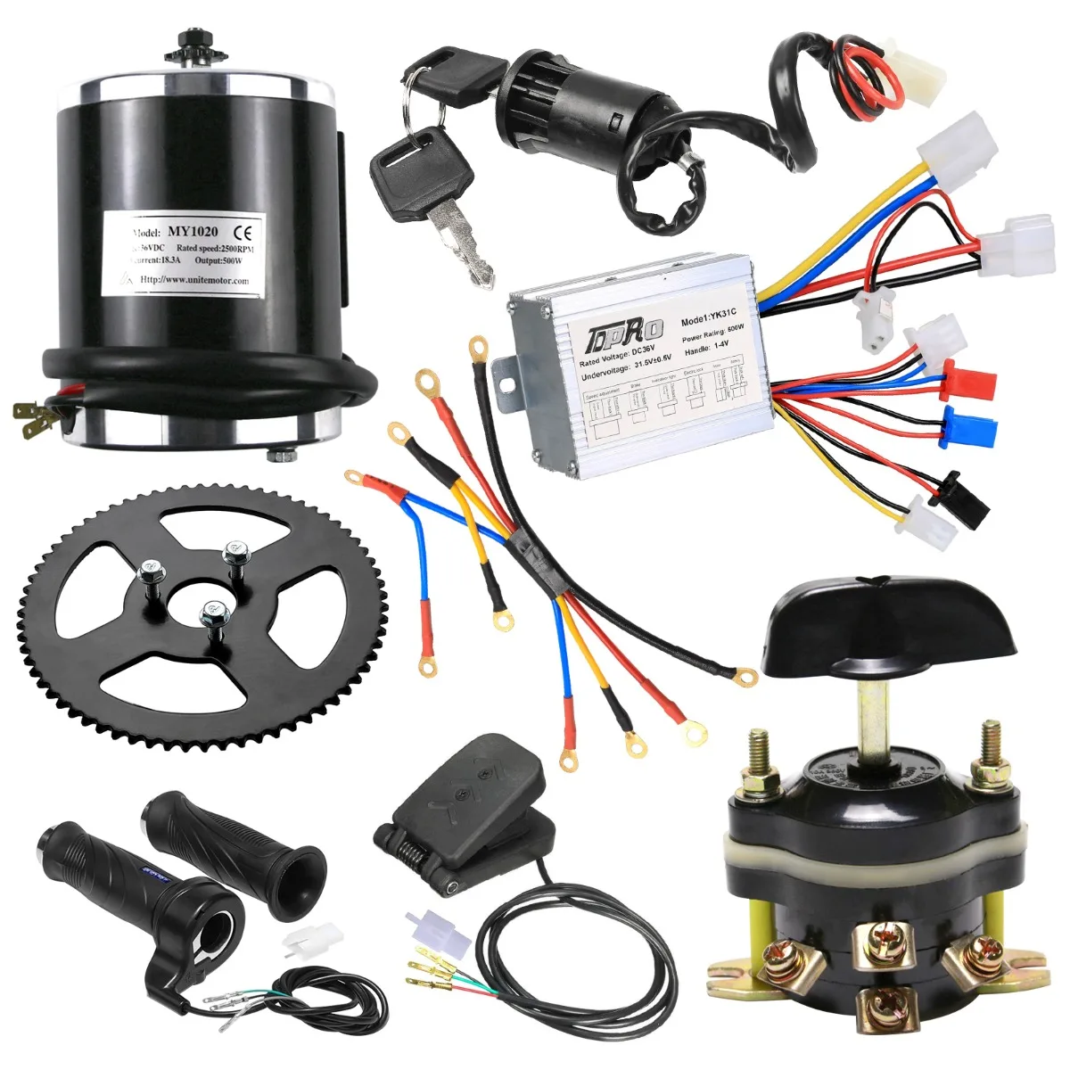 

TDPRO 500W 36V DC Brush Motor Kit Controller Electric Scooter Razor Quad Dirt