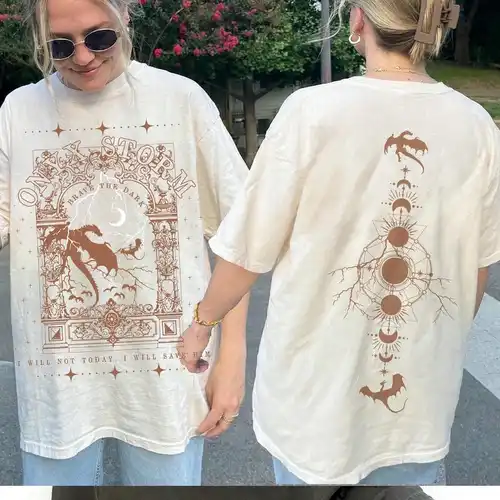 Imagen 2 del producto Vintage Xaddy Apparel Quarta Ala Merch Dark Academy Camisa Onyx Storm Regalo para Amante de los Libros Casual Y2K Top Ropa de calle de moda diaria