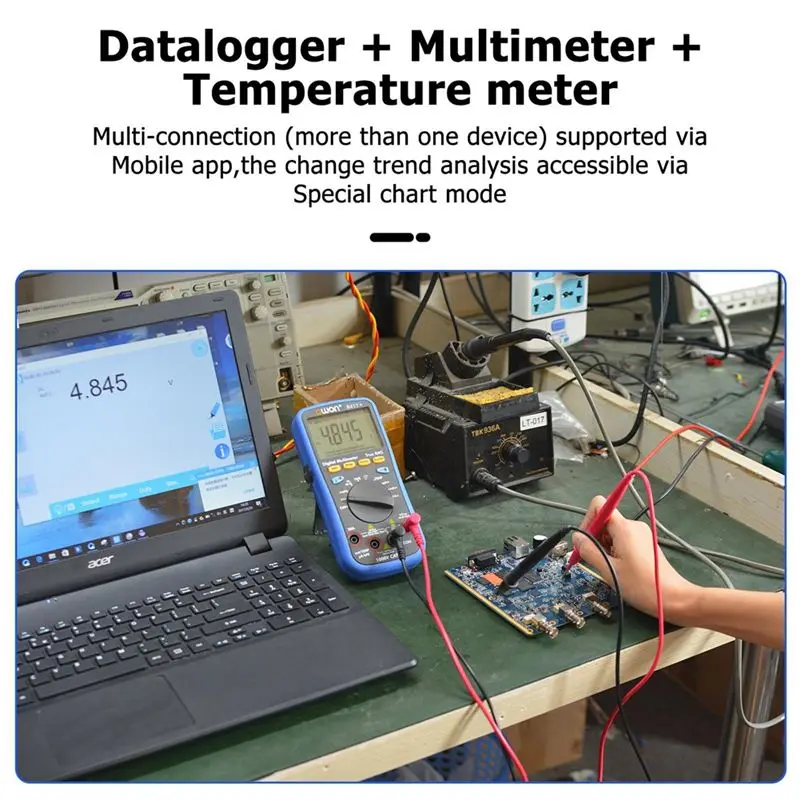 SWXF  B41T+ 4 1/2 Multifunction Digital Multimeter with Bluetooth True RMS Backlight Voltage and Current Test Meter