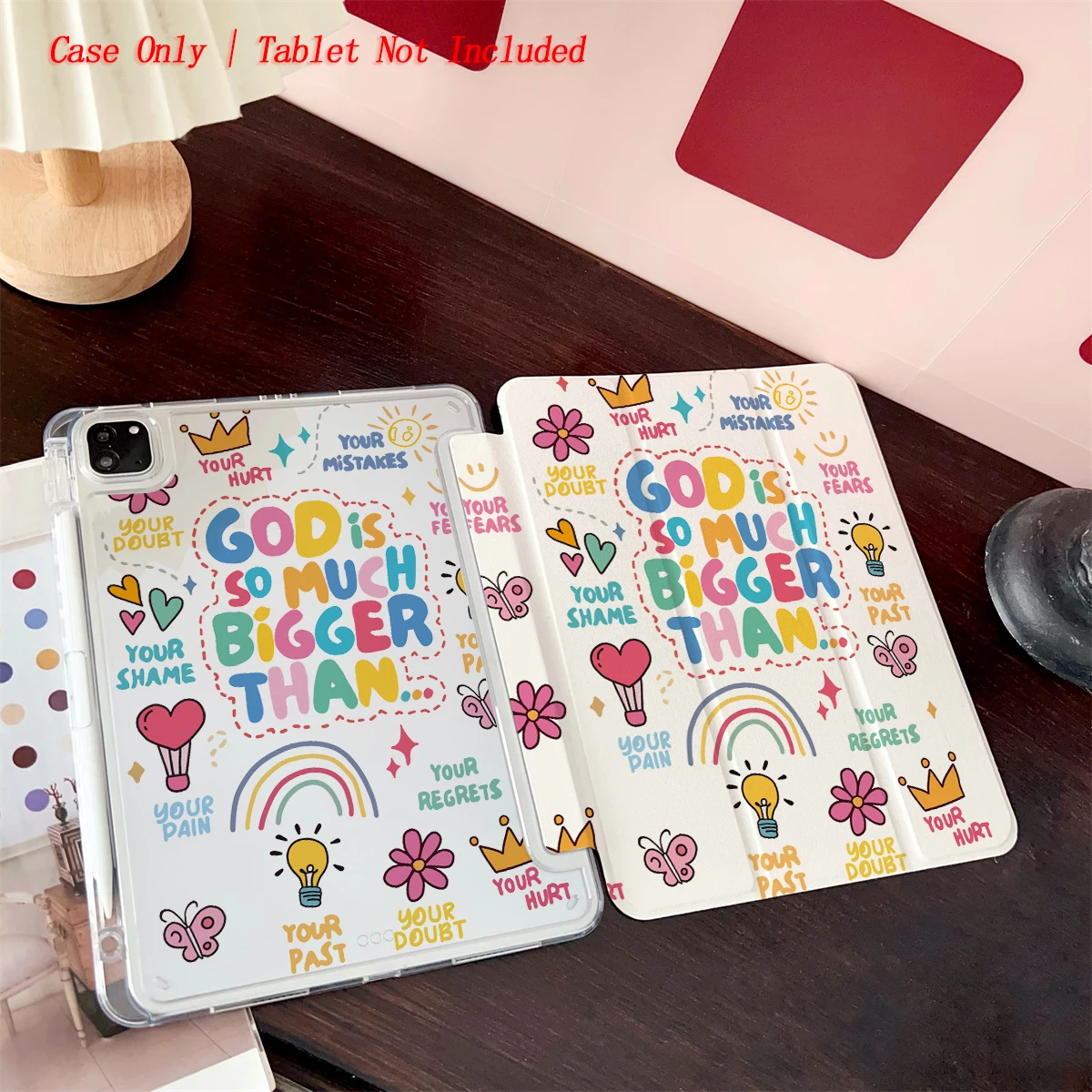 Slim Fit Premium TPU Tablet Cover, Shockproof Durable Lightweight Protective Case for iPad Samsung Huawei Honor Redmi Xiaomi
