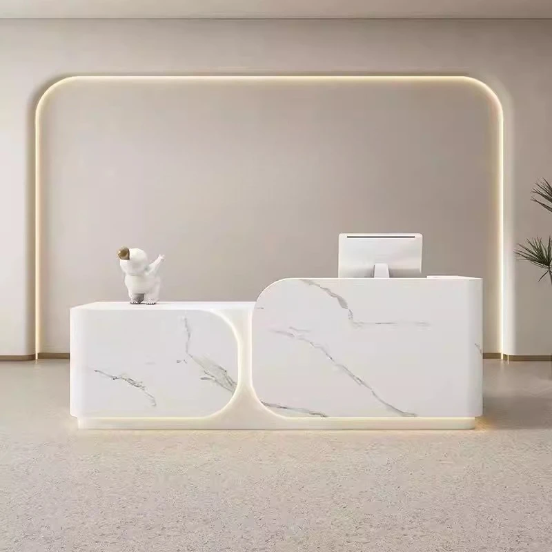 Medical Beauty Institute Reception Desk Front Modern Reception Desk Clothing Store Cashier Counter Mesa De Centro Furniture