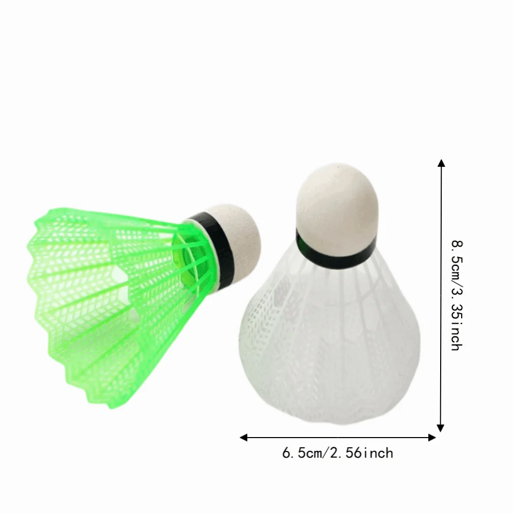 12pcs Multi-Colored Nylon Shuttlecocks Uniform Flight Durable Design Plastic Badminton Shuttlecocks Indoor Shuttlecocks
