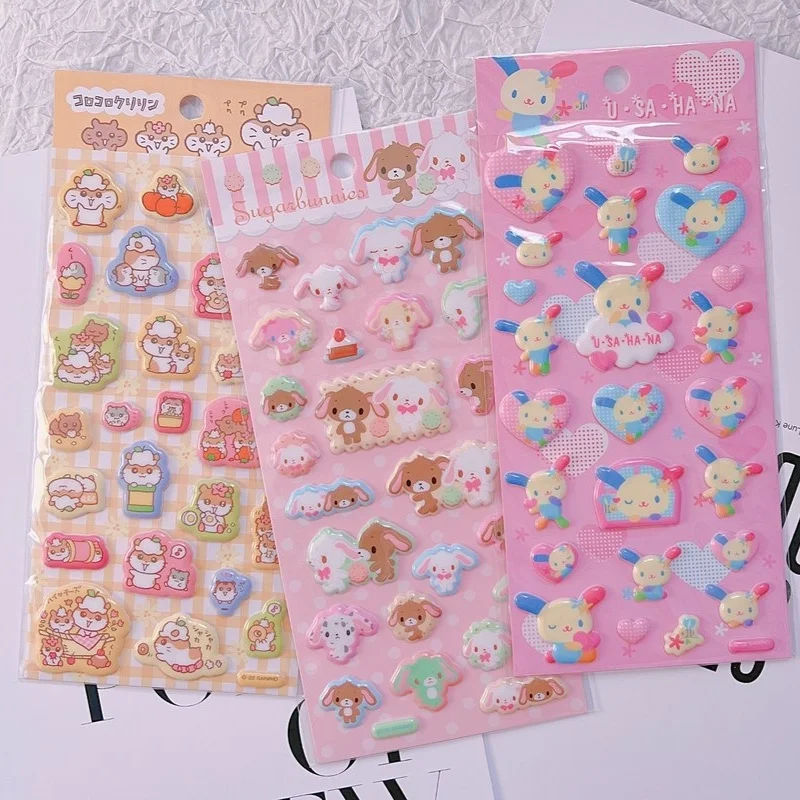 

New Usahana Sugarbunnies 3d Bubble Stickers Toy Girl'S Diary Decorative Stickers Diy Phone Case Camera Decoration Toy Gift